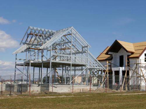 Дом на металлокаркасе. Частный дом на металлическом каркасе
