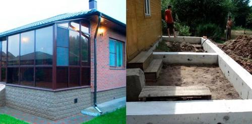 Теплая веранда к дому своими руками. Закрытая зимняя веранда пристроенная к дому: все, что нужно знать