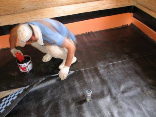Пол в ванной на деревянном перекрытии. Гидроизоляция пола в ванной