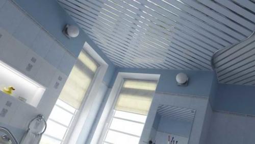 Подвесной потолок алюминиевый реечный. Устройство реечного потолка и его виды