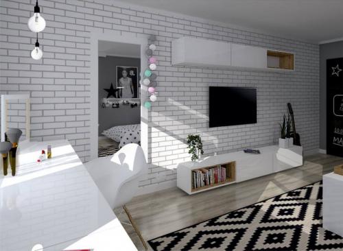 Коричневый кирпич в интерьере. Белый кирпич на стене? Отличная идея!