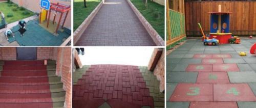 Резиновое покрытие для детских площадок своими руками. Область использования