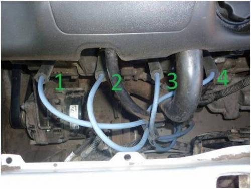 Порядок свечных проводов. Подключение