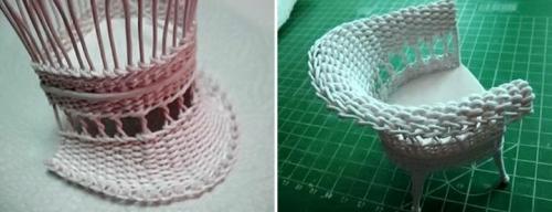 Плетеная мебель для кукол своими руками. Плетеное кресло для куклы