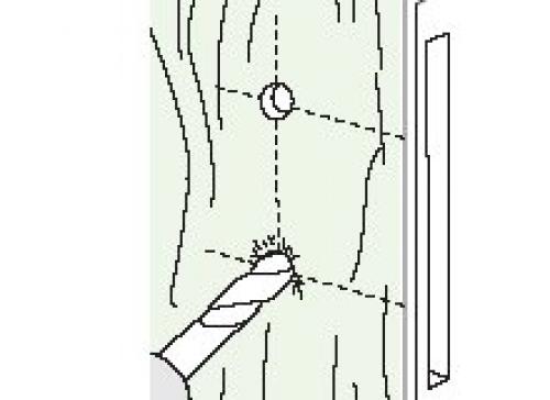 Установка врезного замка. Монтаж 04