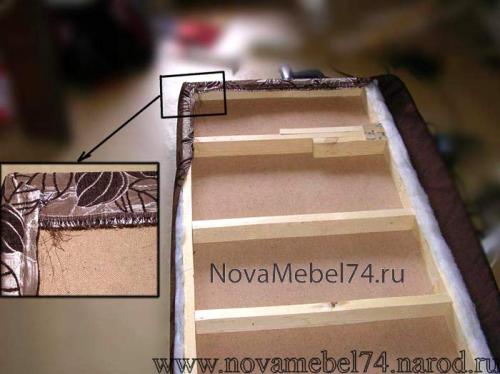 Сделать перетяжку дивана Еврокнижка своими руками: простой способ 03