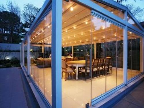 Раздвижная стеклянная перегородка. Конструкция раздвижных перегородок 04