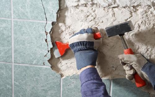 Стены в ванной под покраску с переходом на плитку.. Этапы покраски стен в ванной