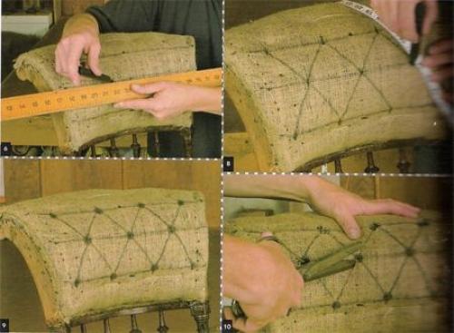 Перетяжка дивана своими руками. Этапы работы