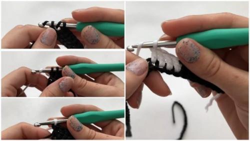 Скандинавские коврики своими руками. Двусторонний скандинавский коврик с геометрическим узором: легкое цветное вязание без протяжек и обрыва нити