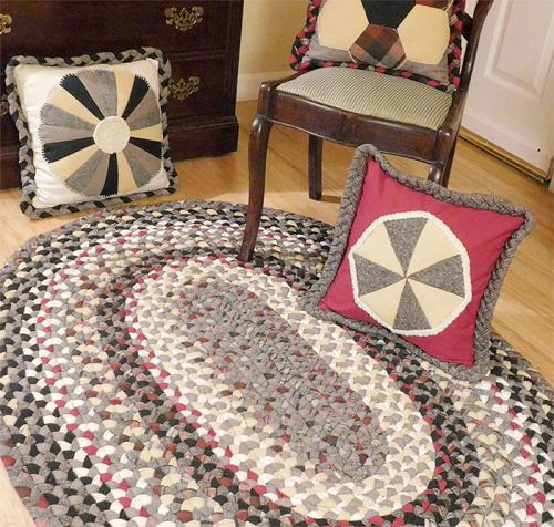 Бабушкин коврик из старых вещей. Коврик из старых вещей