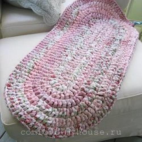 Связать коврик крючком из тряпок. Коврики крючком для начинающих — просто и красиво