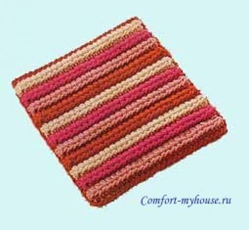 Связать коврик крючком из тряпок. Коврики крючком для начинающих — просто и красиво