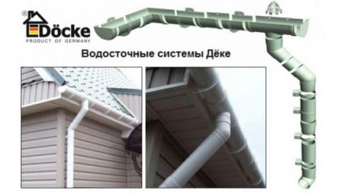 Водосточная система docke. Виды и устройство водостока фирмы Деке (Docke) + подробная схема монтажа водосточной системы