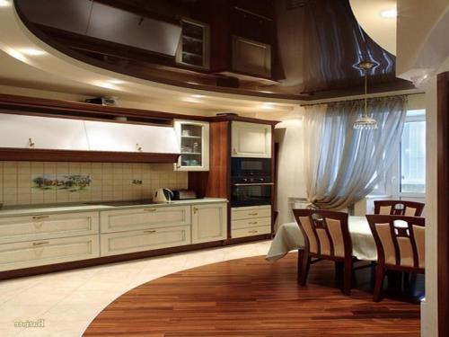 Есть ли особенности установки точечных светильников в ванной или на кухне. Акцентное освещение кухни