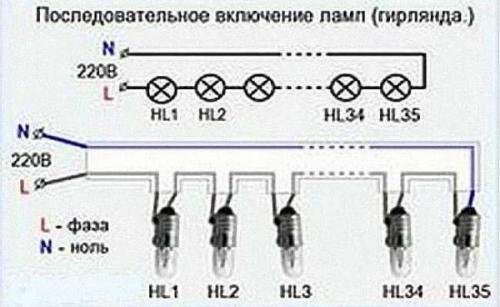 В чем особенности подключения точечных светильников с подсветкой по сравнению с обычными. Последовательное подключение