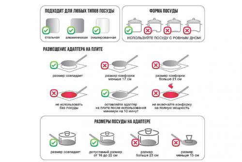 Как правильно использовать адаптер для индукции, чтобы избежать опасности. Как подобрать адаптер для индукционной плиты