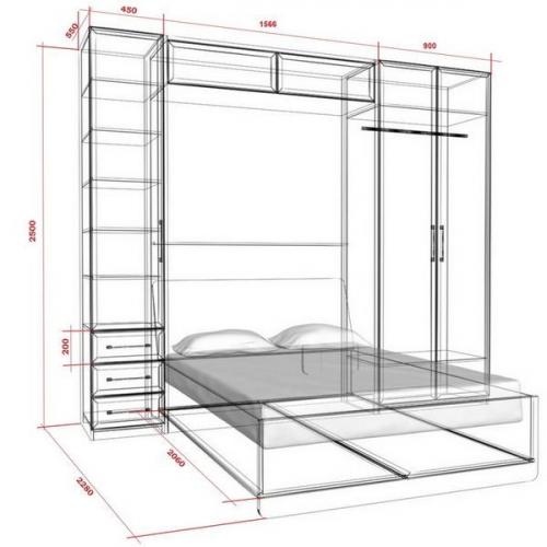 Кровать с подъемом на стену. Виды откидных кроватей 09 Кровать с подъемом на стену. Виды откидных кроватей 09